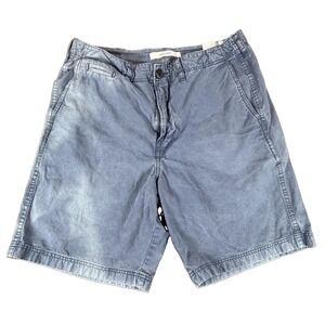 Billy Reid Shorts Mens 30 Blue Chino Flat Front 8 Inseam Casual Summer Cotton